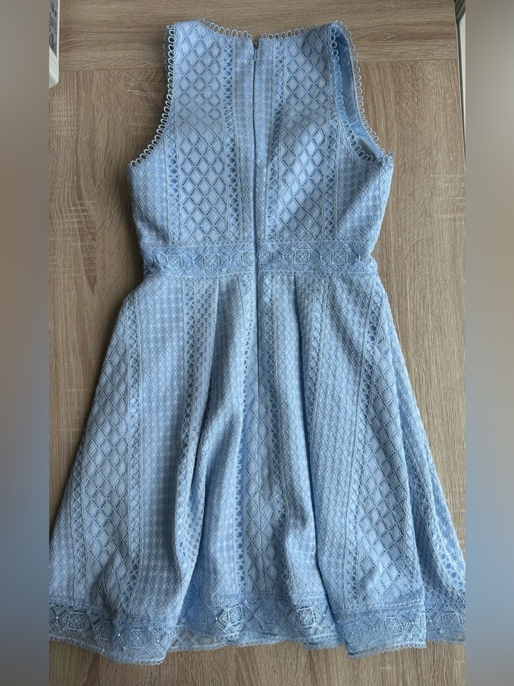 Ever New Light Blue Lace Fit & Flare A Line Dress 2 XS - Picture 3 of 3